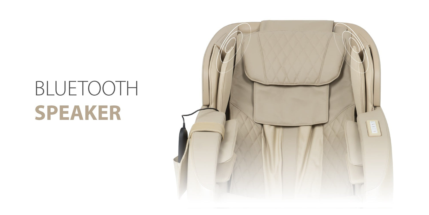 The Ador AD-Infinix Massage Chair has built-in Bluetooth speakers that allow the user to listen to their favorite music.