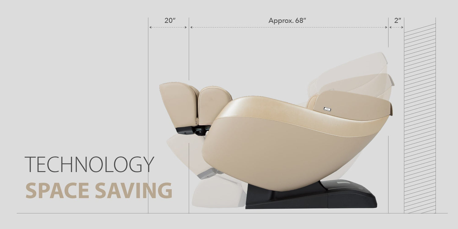 The Ador AD-Infinix Massage Chair offers space-saving technology that helps save space in your room.