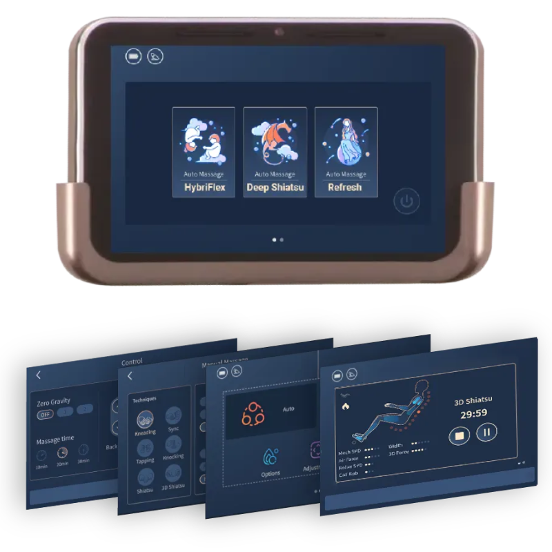 There are 12 automatic programs to choose from and each of them has a different massage routine using specific techniques with different levels of intensity.