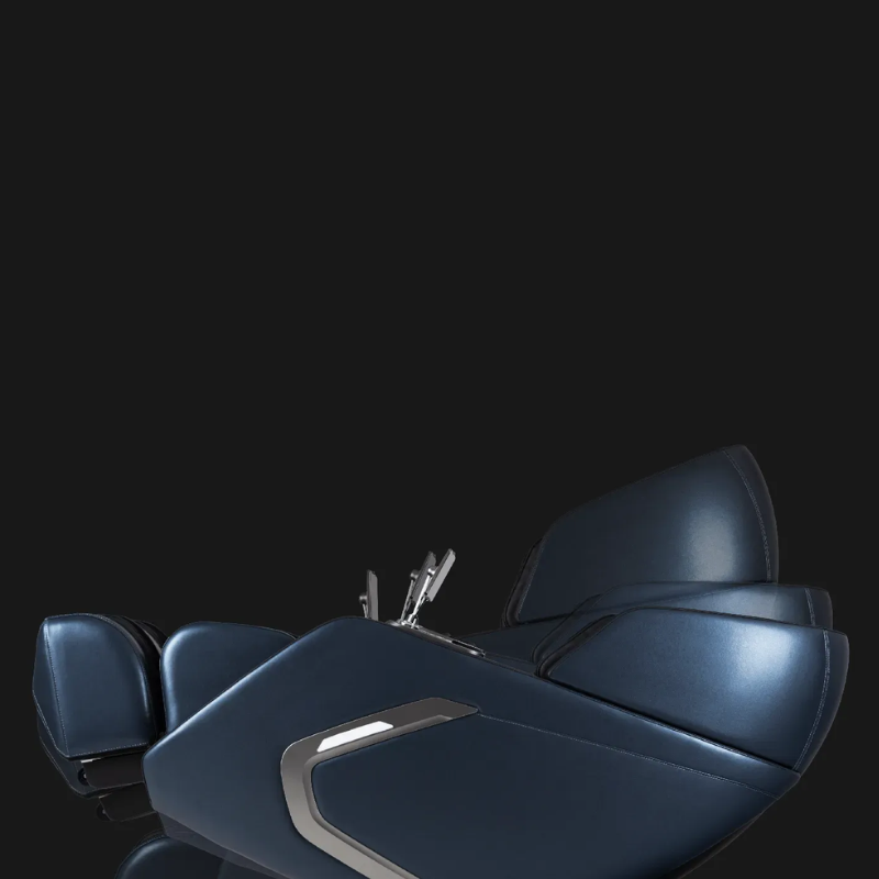 The 2-stage zero gravity feature of the Osaki 4D Bravo Duo Massage Chair, elevating the legs to promote a weightless feeling and reduce pressure on the spine during massage sessions.