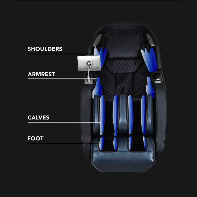 The 38 air cell full body compression feature of the Osaki Bravo Duo 4D Massage Chair, designed to provide targeted compression therapy for enhanced circulation and muscle relaxation.