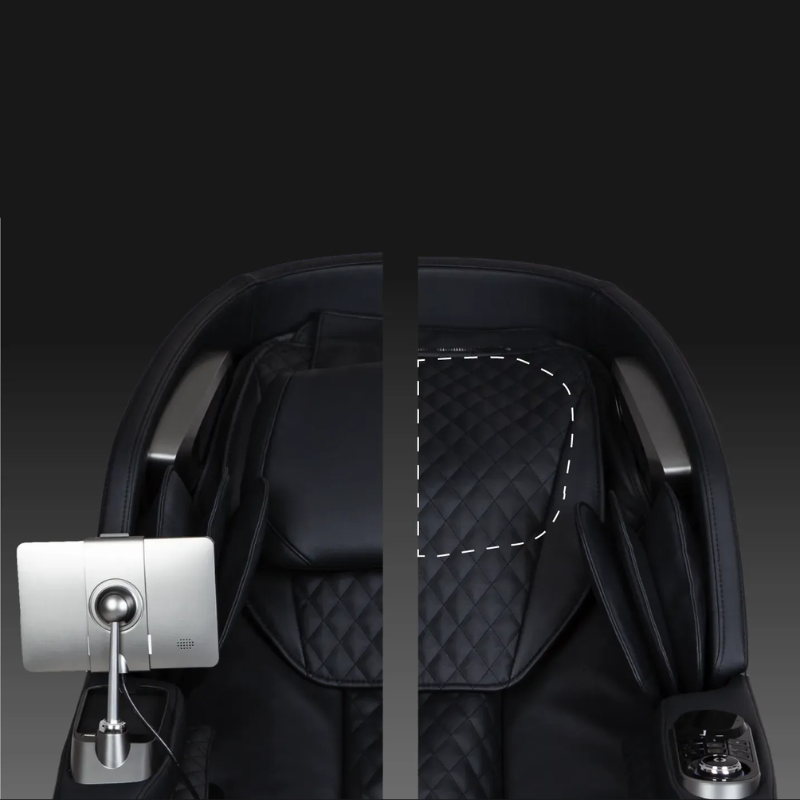 The removable headrest of the Osaki 4D Bravo Duo Massage Chair, providing customizable support and comfort for the neck during massage sessions.