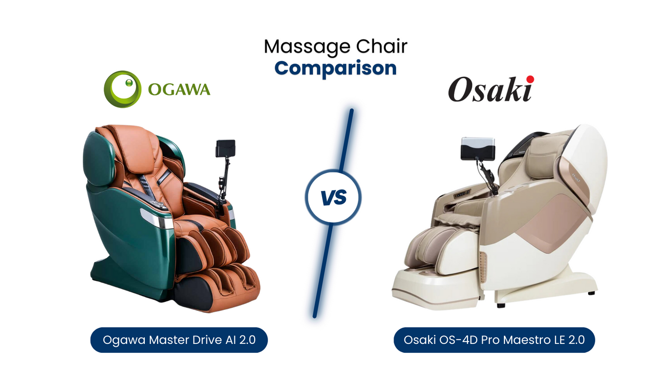 Ogawa Master Drive 2.0 vs. Osaki Maestro LE 2.0 Massage Chair Comparison