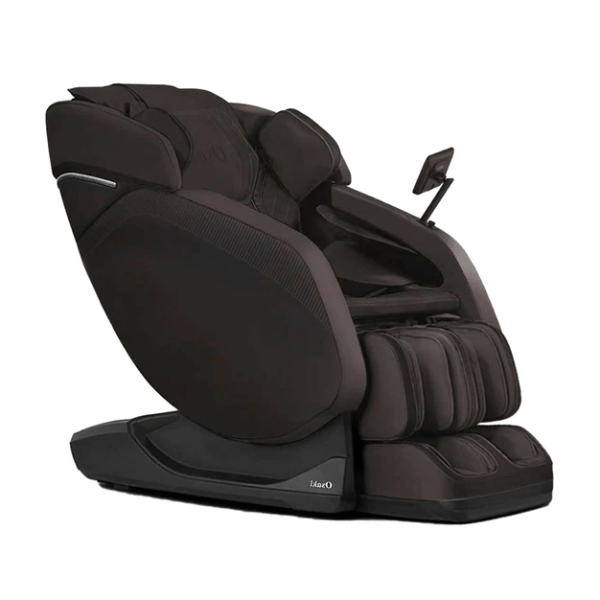 The Osaki JP650 4D Massage Chair comes equipped with 4D massage rollers, an L-Track system, and is available in sleek brown.
