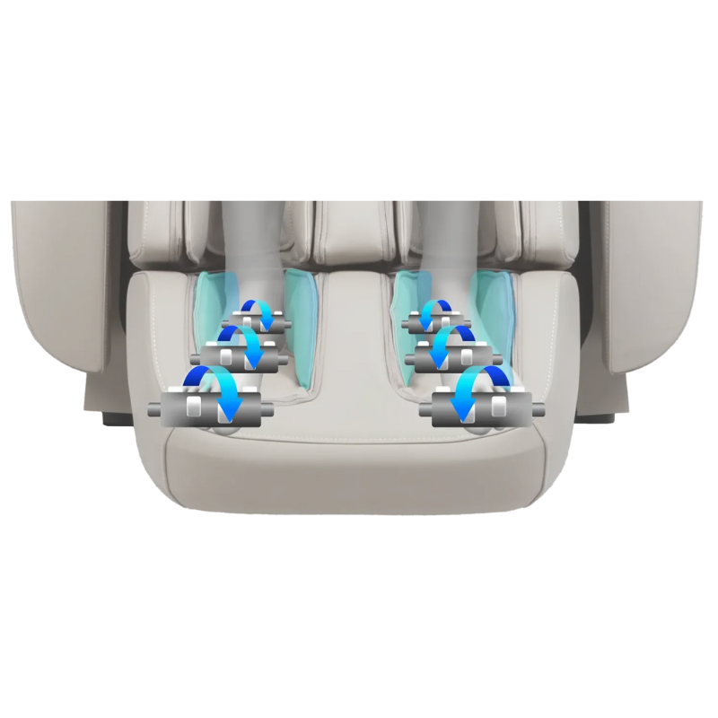 Specialized Foot Rollers of the Osaki Atlas XL, designed to provide a soothing, reflexology-inspired massage for ultimate foot relaxation.