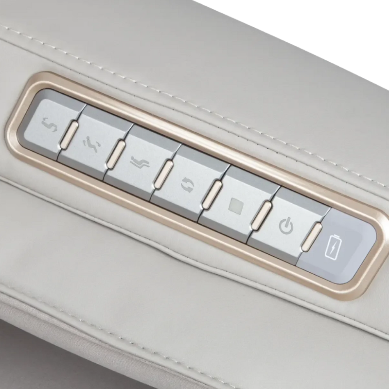 Quick Side Control Panel of the Osaki Atlas XL, conveniently located on the armrest for easy access to massage settings and adjustments.
