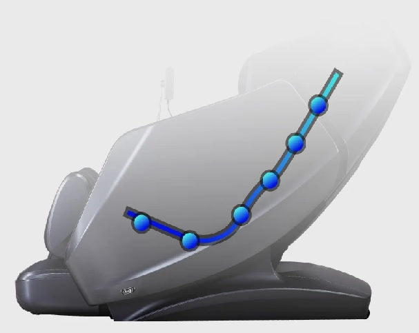 Enjoy the perfect message with The Osaki 3D and 4D Avalon Massage Chair due to the lase crafted steel SL-Track