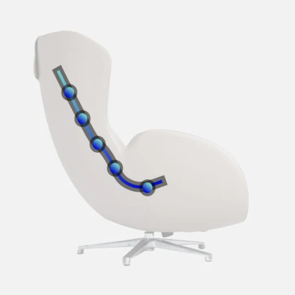 The Osaki Bliss VL massage chair has SL-Track rollers that reach all the way from the head to the hip areas.