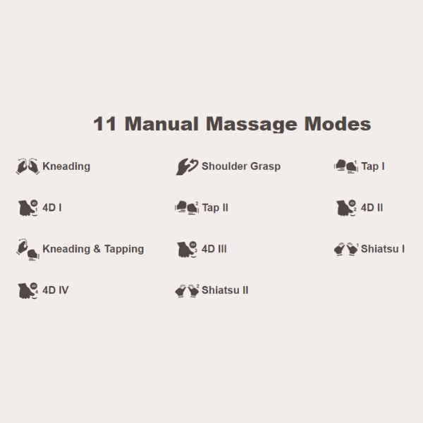 The Osaki DuoMax massage chair comes equipped with 11 unique automatic massage techniques to suit your needs. 