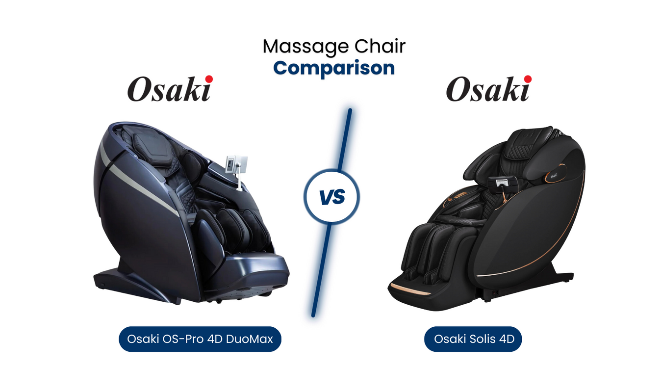 In this comprehensive article, we’ll compare two exceptional massage chairs: the Osaki Solis 4D and the Osaki OS-Pro 4D DuoMax.