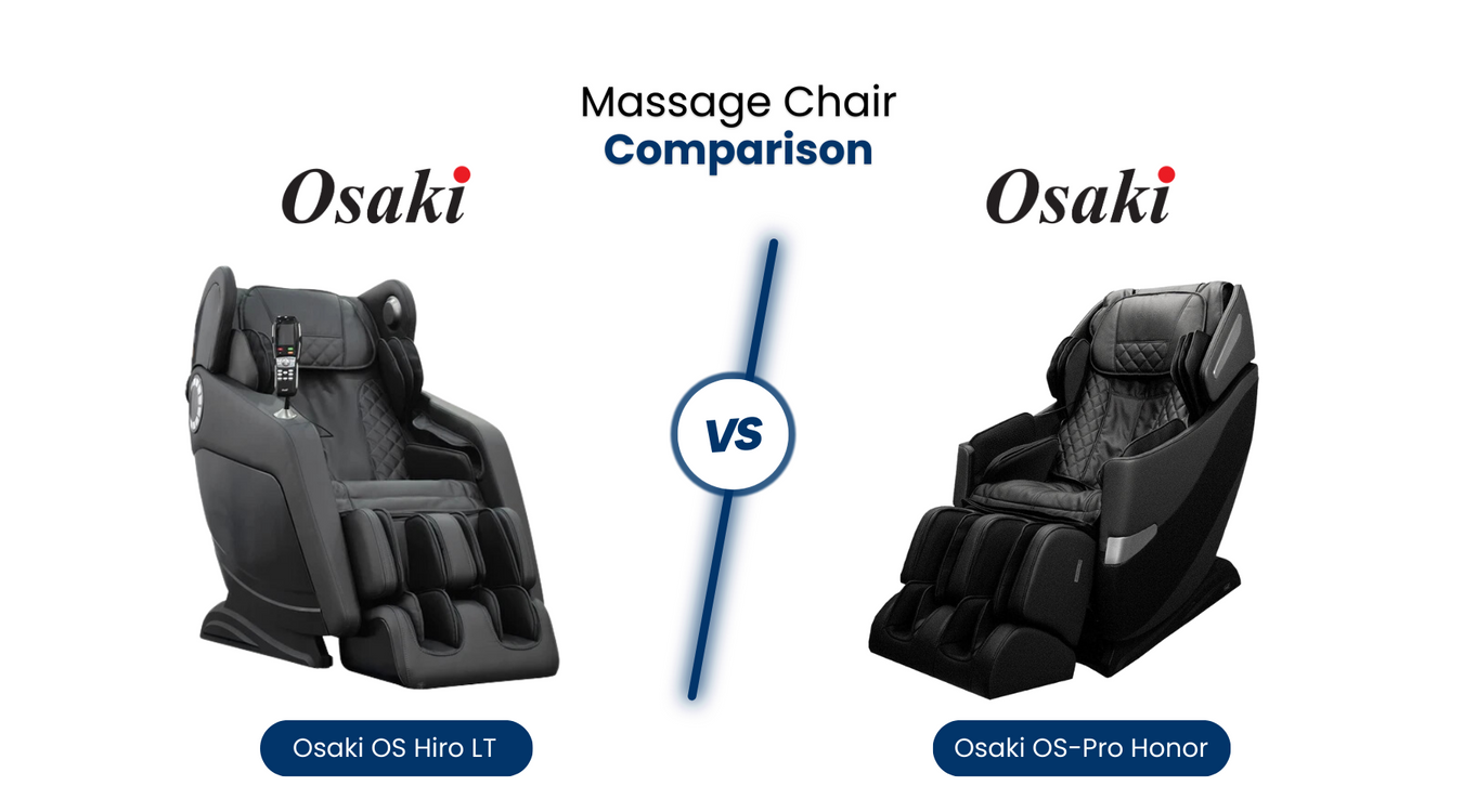 The Osaki Hiro and Osaki Honor massage chairs deliver full-body massage with advanced 3D rollers and compression. 