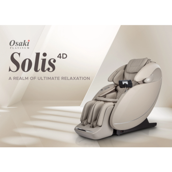 Introducing the Osaki Solis, a revolutionary 4D massage chair that will transport you to a world of relaxation and rejuvenation.  