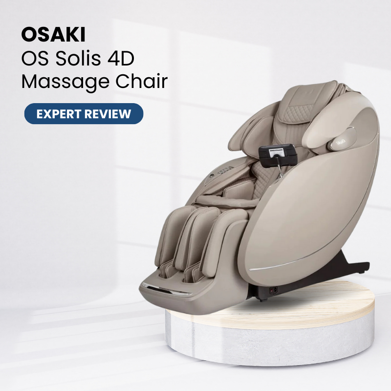 The Osaki Solis 4D Massage Chair comes with a flexible dual track that delivers 190° decompression with 4D massage styles.