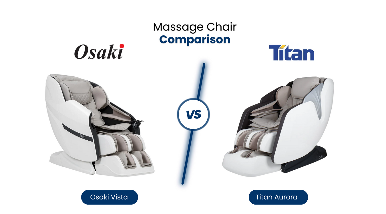 In this comprehensive Massage Chair Comparison, we'll compare the similarities and differences of the Osaki Vista vs. Titan Aurora.