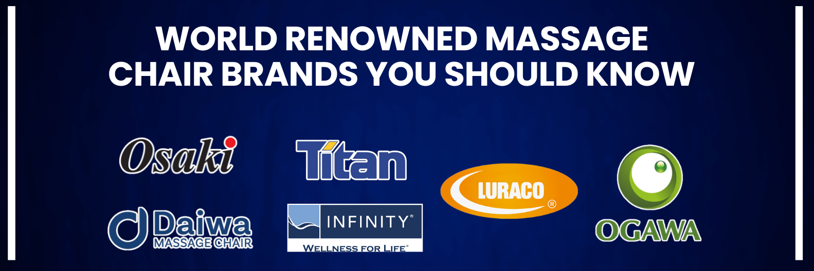 Among the world-renowned massage chair brands, some of the most noteworthy include Osaki, Daiwa, Ogawa, Titan, and Luraco.