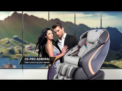 Video demonstration of the Osaki Admiral II massage chair, highlighting its advanced massage techniques, customizable features, and luxurious design, showcasing how it provides a rejuvenating and relaxing massage experience.