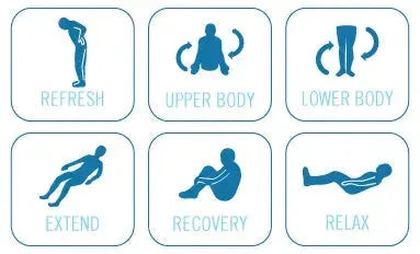 6 AUTOMATIC MASSAGE MODES: