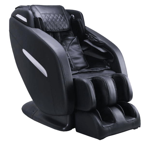 The Ergotec ET-210 Saturn massage chair has therapeutic 2D rollers, an L-track system, and is available in sleek black.