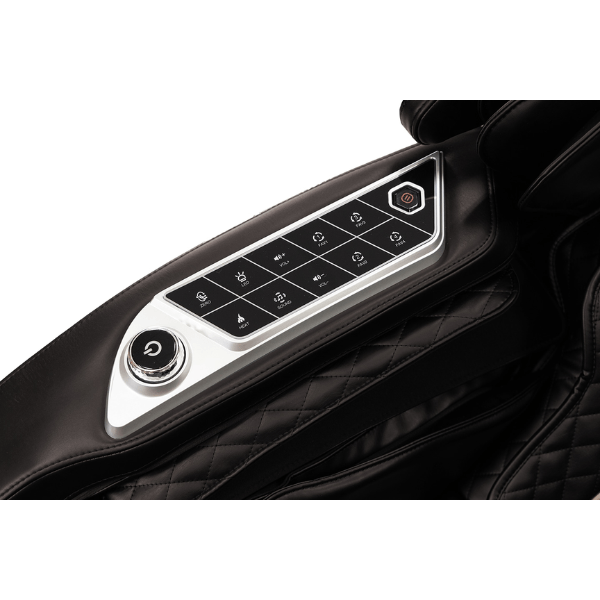 The Infinity Luminary massage chair comes equipped with an easy access controller conveniently positioned on the armrest.