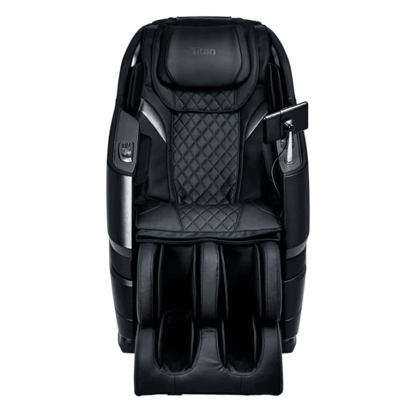 The Titan TP-Epic 4D Massage Chair uses advanced 4D massage rollers to deliver human-like massage and comes in sleek black.
