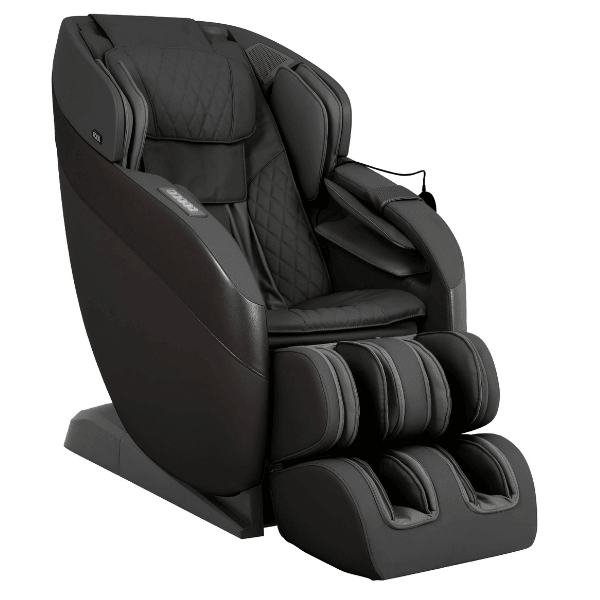 The Ador Infinix Massage Chair comes in elegant brown and has a 2D roller system, zero gravity, heat, and air compression.