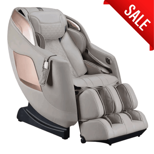 The Osaki OS Pro-3D Sigma Massage Chair uses deep tissue 3D rollers, L-track for neck to glutes coverage, and air compression.
