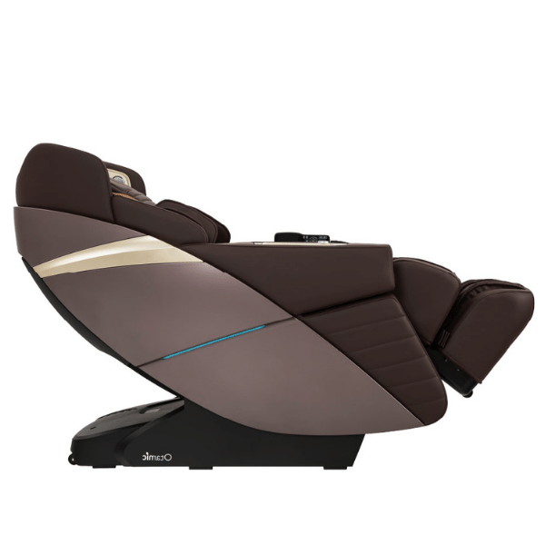 The Osaki Otamic Signature massage chair uses zero gravity to elevate your feet for spinal decompression and stretch. 