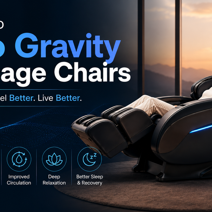 Zero gravity massage chair guide highlighting relaxation, spinal support, and wellness benefits.