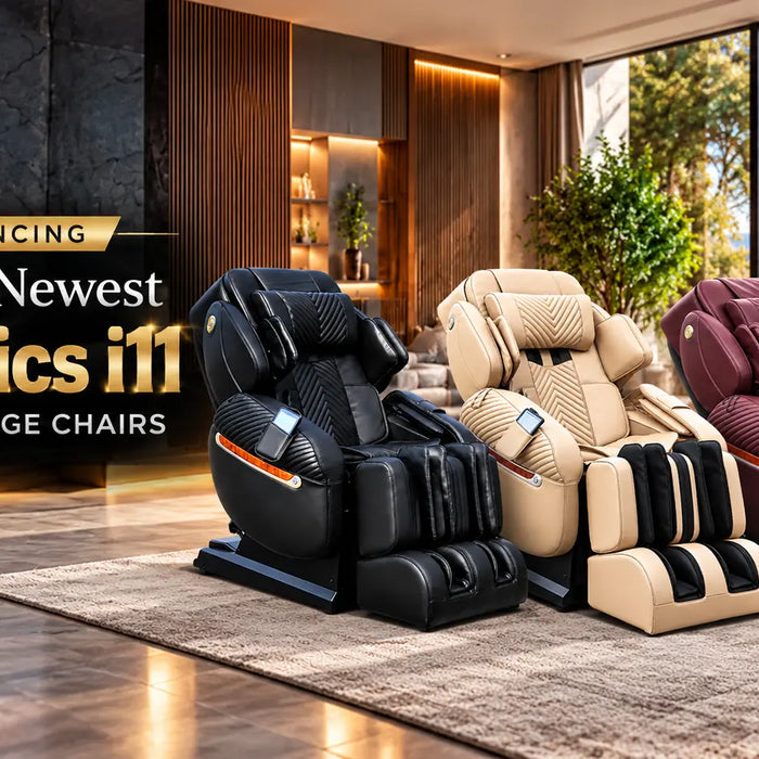 Meet the Luraco i11 series and discover the newest generation of luxury massage chairs designed for personalized comfort and relaxation.