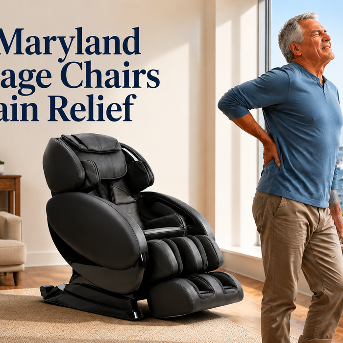 Daiwa massage chairs for pain relief at The Modern Back's Columbia, Maryland massage chair showroom.