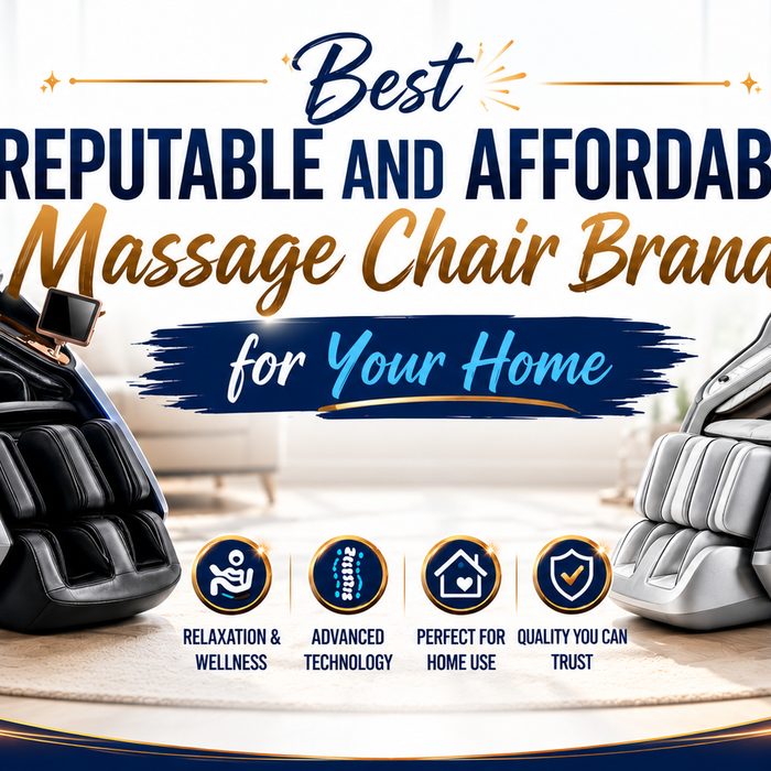 Best reputable and affordable massage chair brands for home featuring Daiwa Supreme Hybrid and Infinity Sensation DualFlex massage chairs.