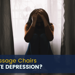 The use of massage chairs could potentially alleviate some symptoms of depression by improving circulation and releasing tension in the body, contributing to a calmer state of mind.