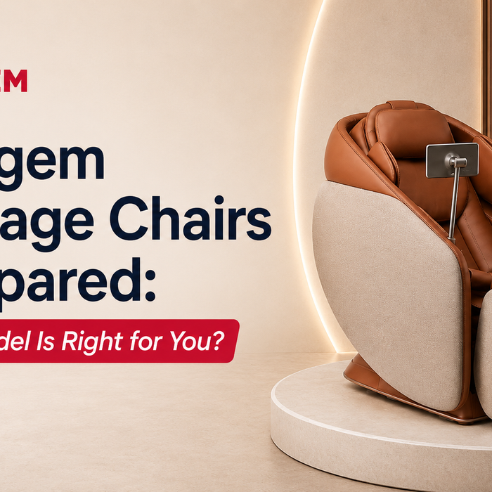 Ceragem massage chairs comparison featuring the Pause M10, Pause M6, and Pause M4.
