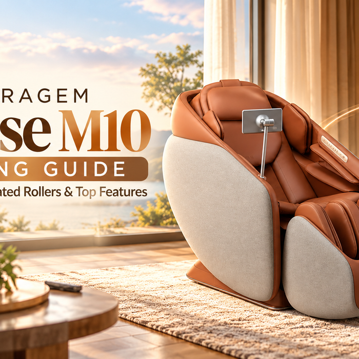 Explore the Ceragem Pause M10, including its dual motors, heated rollers, massage programs, design, and standout features.