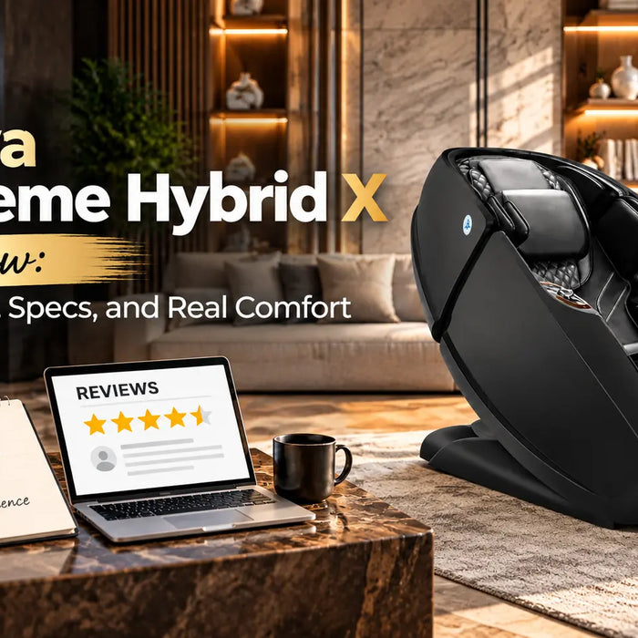 Discover the Daiwa Supreme Hybrid X massage chair, including its design, massage performance, specifications, and luxury comfort.
