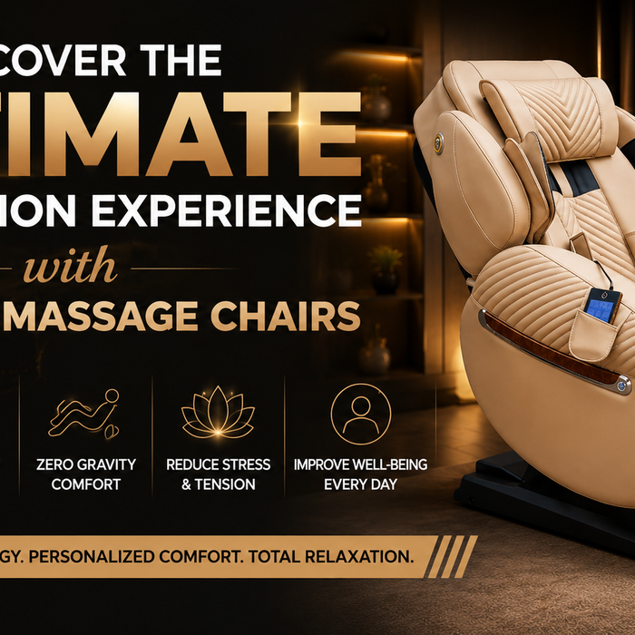 Discover the Ultimate Relaxation Experience with Electric Massage Chairs thumbnail featuring a luxury full-body massage chair with advanced massage technology and personalized comfort.