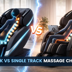 Explore the key differences between dual track and single track massage chairs to find out which design delivers the best full-body relief.