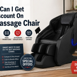 Find out how to save on your next massage chair purchase with year-round deals from The Modern Back. Explore exclusive discounts, open-box specials, financing offers, and savings available for veterans, teachers, and healthcare professionals.