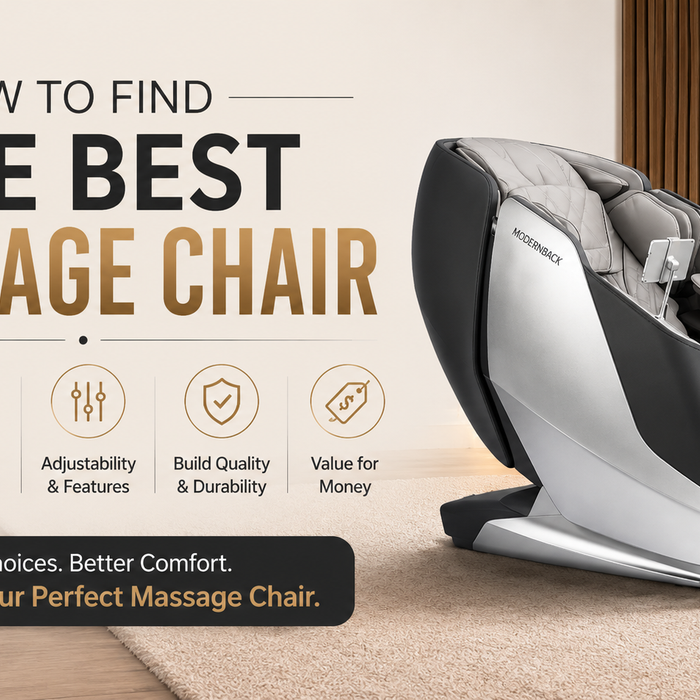 Luxury massage chair showroom displaying several of the best massage chairs for shoppers to compare before buying.