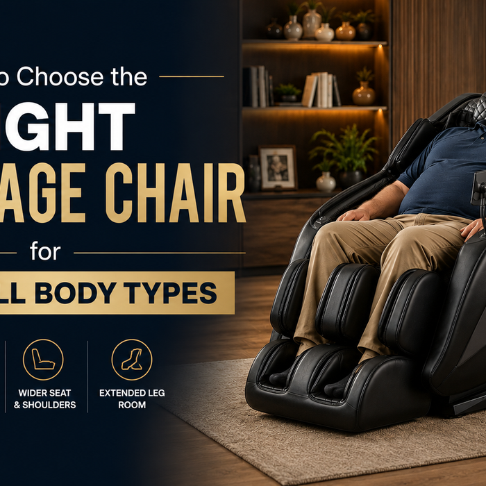See how to pick a massage chair that fits big and tall bodies. Compare seat width, height range, weight capacity, leg extension, and roller coverage.