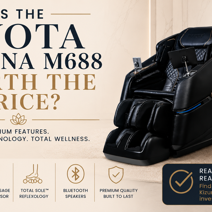 Discovery why the Kyota Kizuna M688 massage chair is worth the price. 