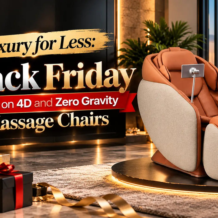 Shop Black Friday massage chair deals and discover luxury models with advanced 4D rollers, zero gravity comfort, and holiday savings.