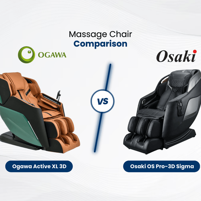 Learn about the differences and similarities between the Ogawa Active XL 3D and the Osaki OS Pro-3D Sigma Massage Chairs. 