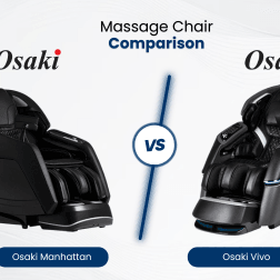 Comparing the Osaki Manhattan and Osaki Vivo massage chairs reveals two models with unique appeals: the Manhattan focuses on luxurious design and high-end customization, while the Vivo emphasizes therapeutic intensity and targeted relief.