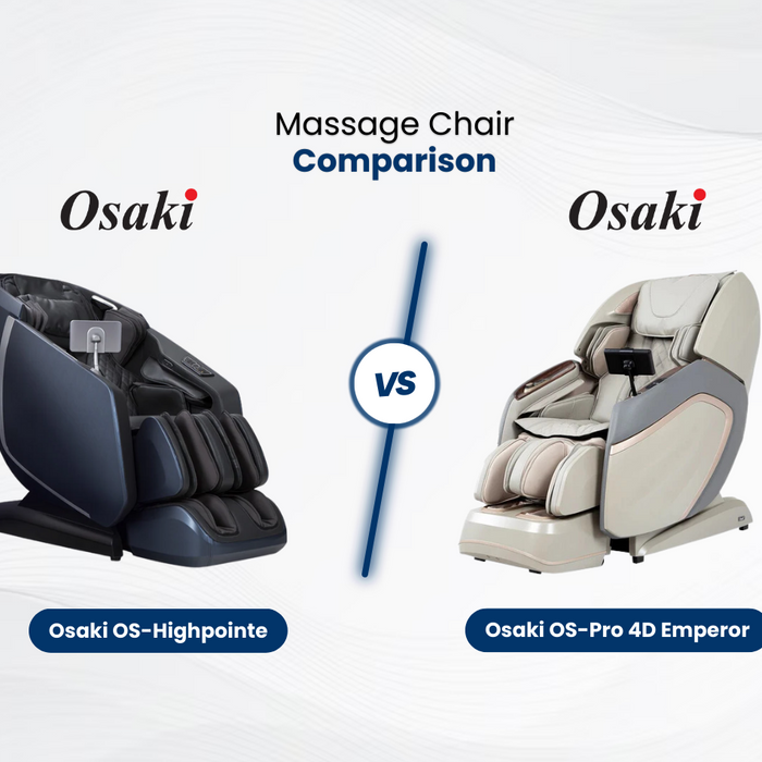 Learn about the differences and similarities between the Osaki OS-Highpointe and the Osaki OS-Pro 4D Emperor Massage Chairs.