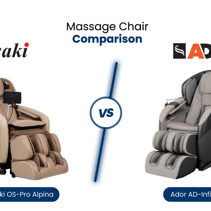 Learn about the differences and similarities between the Osaki OS-Pro Alpina and the Ador AD-Infinix Massage Chairs. 