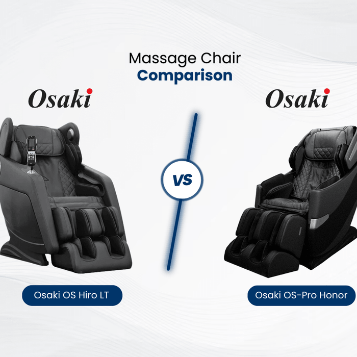 Learn about the differences and similarities between the Osaki OS Hiro LT and the Osaki OS-Pro Honor Massage Chairs. 