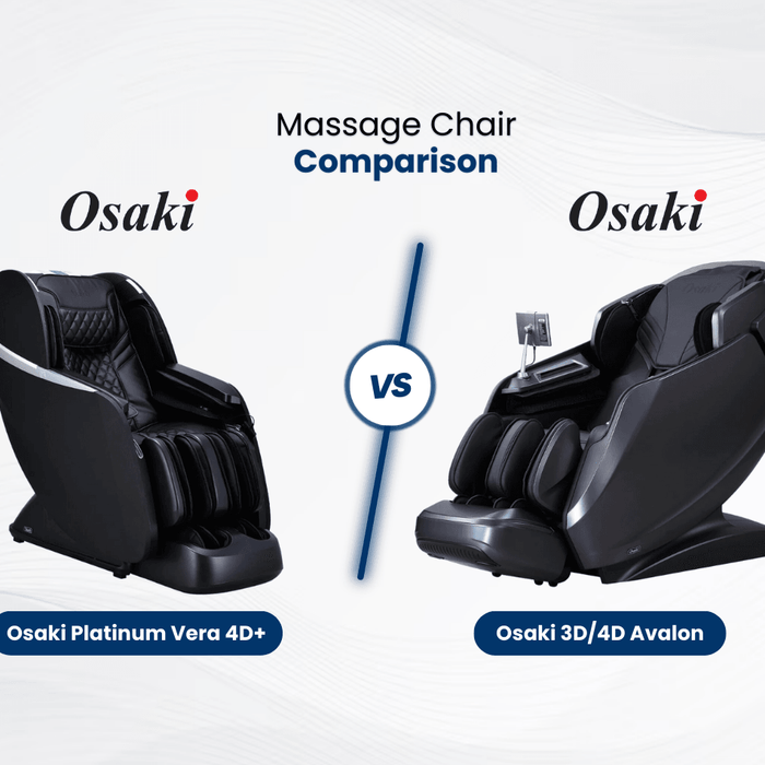 In this article, we’ll compare the similarities and differences between the Osaki Platinum Vera 4D+ vs. Osaki 3D/4D Avalon. 