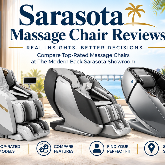 Massage chair reviews comparing top-rated massage chairs in Sarasota, Florida.
