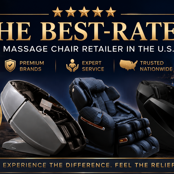 Best-rated massage chair retailer in the U.S. featuring premium Daiwa, Luraco, and Kahuna massage chairs.